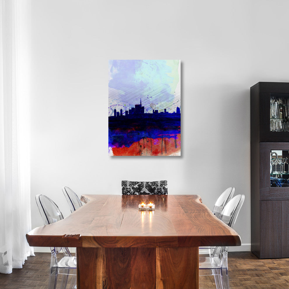 "Milan Watercolor Skyline" Fine Art Print