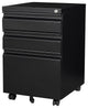 3 Drawer Mobile File Cabinet Under Desk Storage File Cabinets, Black