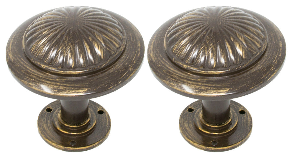 Urbanest Set Of 2 Tumulo Metal Drapery Medallion Holdback, Bronze With Gold