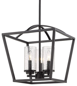 Golden Lighting 4309-3P Mercer 3 Light 15"W Taper Candle - Matte Black
