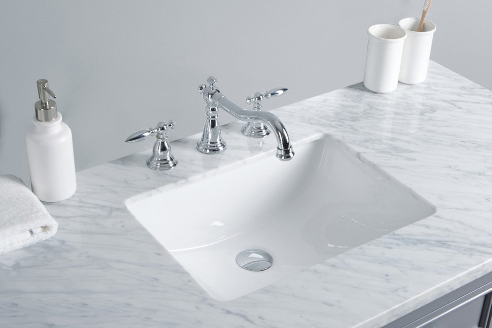 Stufurhome Genevieve Bathroom Vanity, Gray, 48" Single Sink