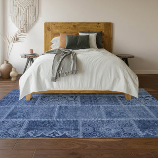 Premium Machine Washable Mayfield AMF635 Navy 5' x 7'6" Rug