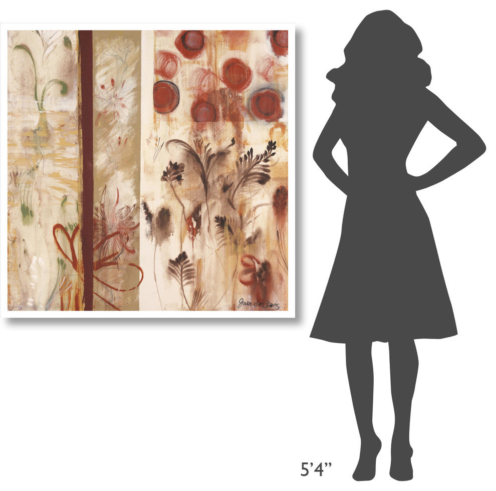 "Autumn Sketch #6" Digital Paper Print by Joan Elan Davis, 42"x42"