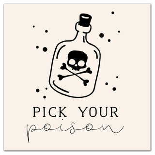 Pick Your Poison Bottle  12x12 Canvas Wall Art