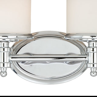 Carlisle Vanity Light, Chrome, White Frosted Opal Glass, 4-Light