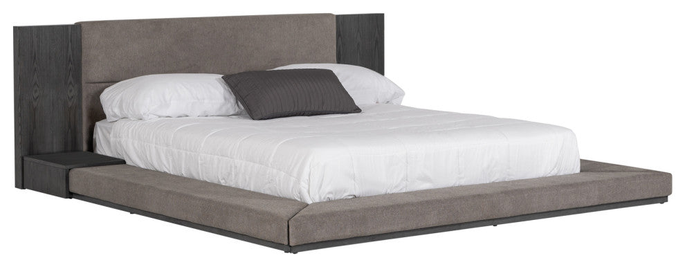 Nova Domus Jagger Modern Gray Bed, Gray Wash/Charcoal, Eastern King