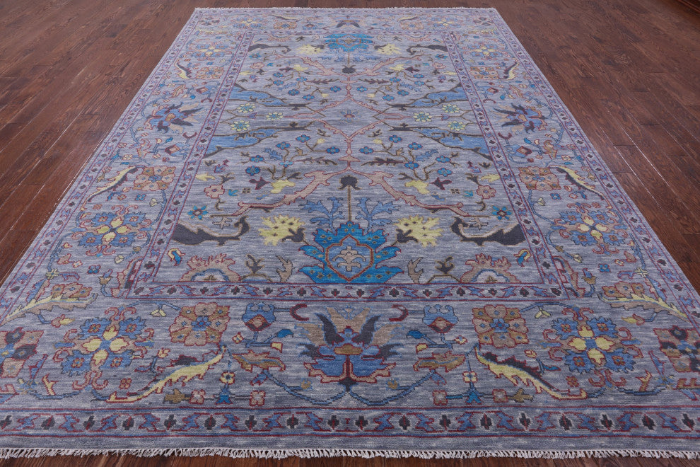 9' 2" X 12' 2" Turkish Oushak Hand-Knotted Wool Rug - Q15836