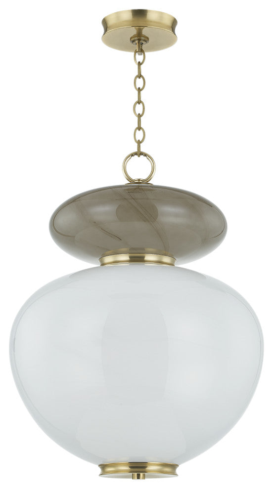 Corbett Lighting Syros Integrated LED Pendant, Vintage Brass, 19.25"Dx25.75"H
