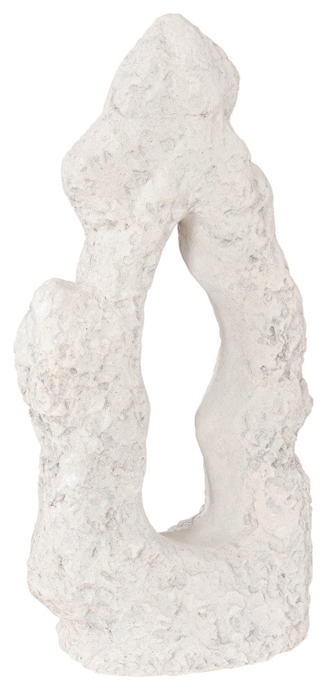 Cast Stone Table Top Sculpture, Single Hole, Roman Stone