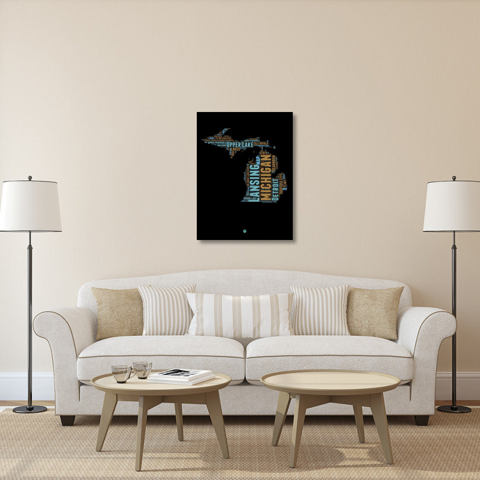 "Michigan Word Cloud 1" Fine Art Print