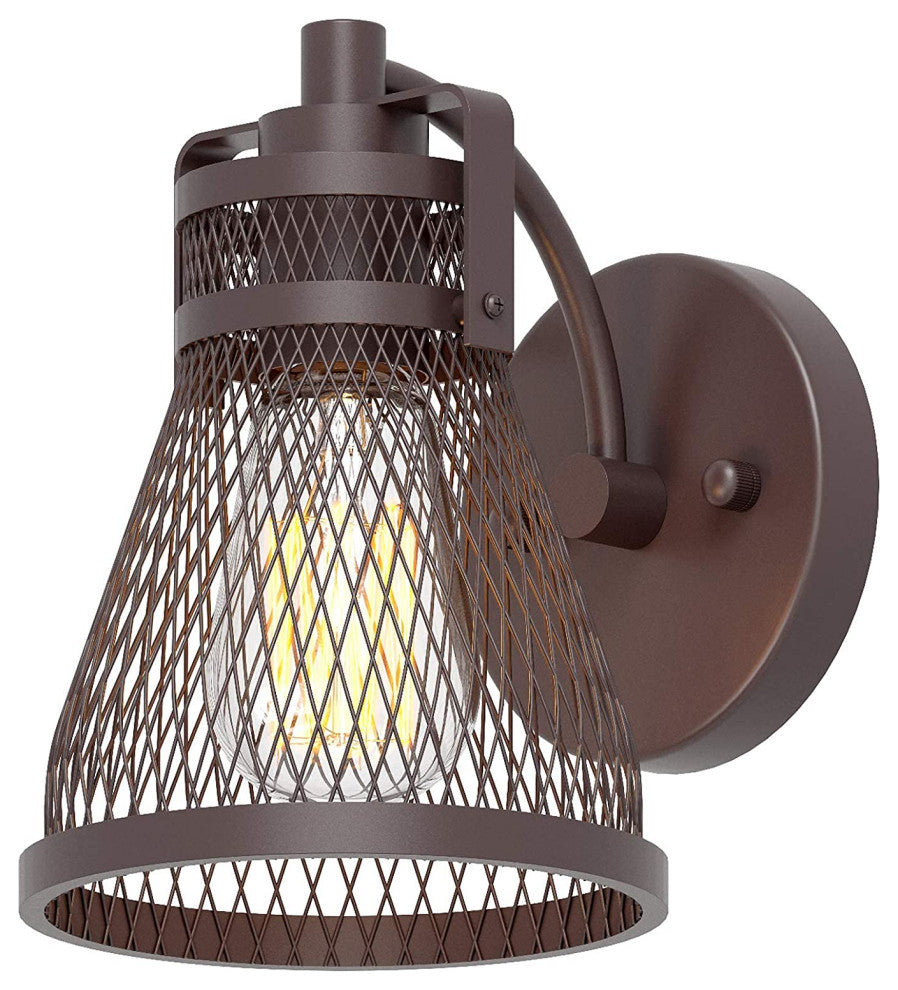 Industrial Vanity Light Fixture Farmhouse Mesh Wall Sconce