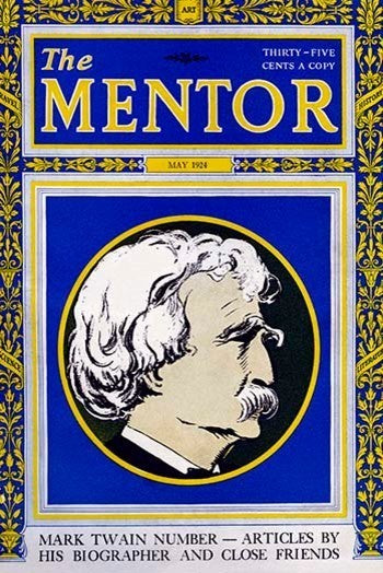 The Mentor - Mark Twain- Gallery Wrapped Canvas Art 28" x 42"