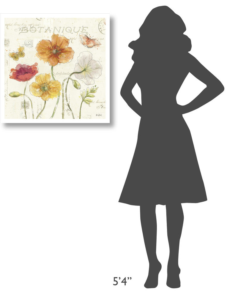 "Painted Poppies II" Digital Paper Print by Katie Pertiet, 26"x26"