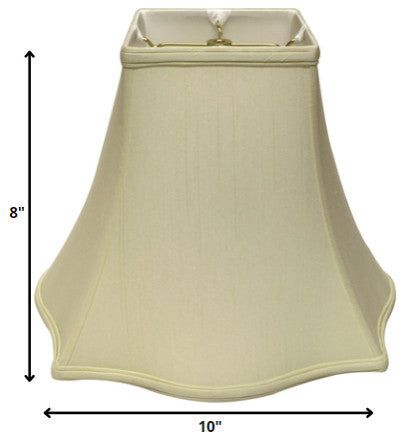 10" Ivory Premium Square Monay Shantung Lampshade