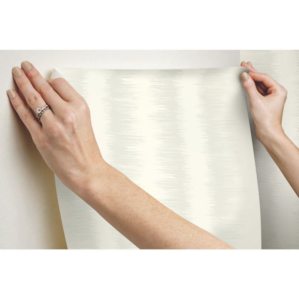 Cream Quill Stripe Wallpaper