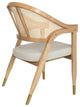 Naomi Commercial Cane Rattan Dining and Accent Chair, Natural