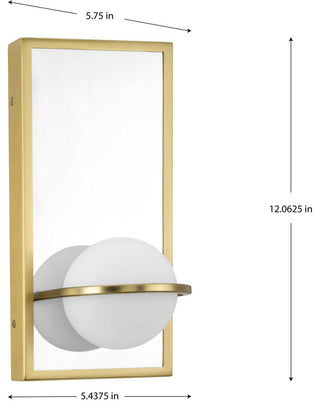 Pearl LED Collection 5-3/4" 1-Light Polished Chrome Opal Glass LED Wall Light