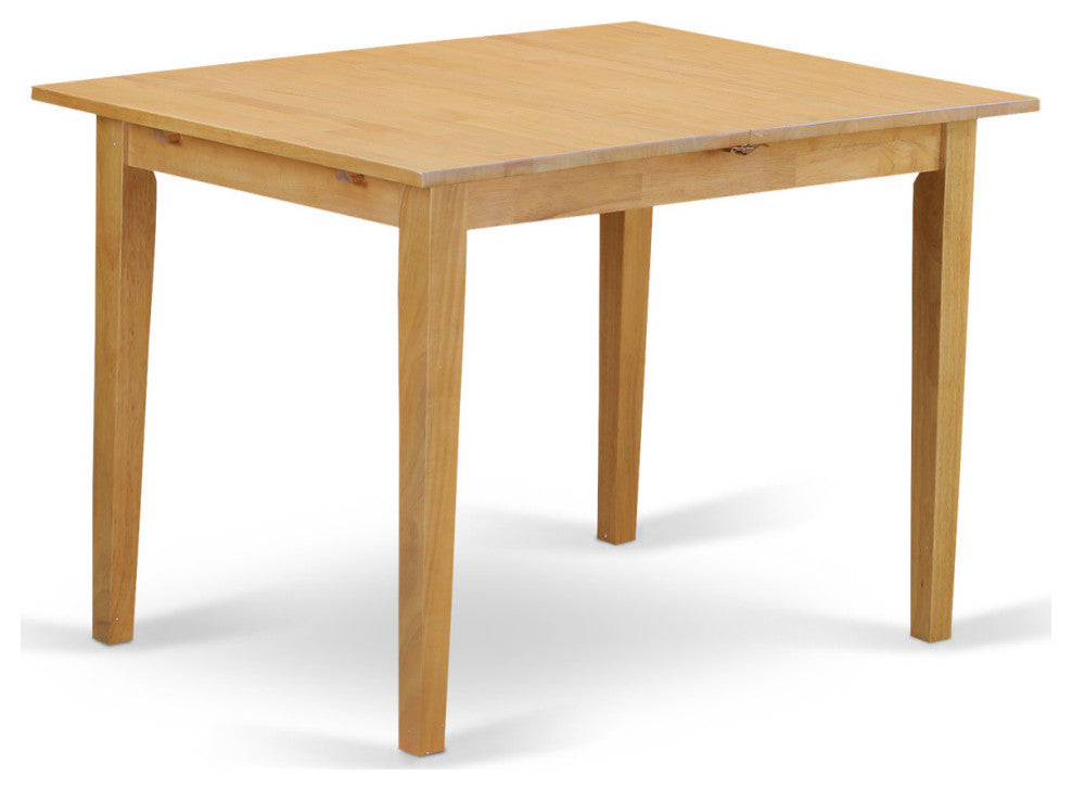 3-Piece Table Set Table And 2 Wood Seat Dining Chairs, Oak Finish