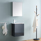 Valencia 20" Dark Slate Gray Wall Hung Vanity Set, Cabinet, Faucet, FFT9131CH