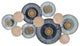 Layered Embellished Metal Plate Wall Decor