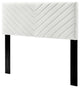 Tufted Headboard, King Size, Velvet, White, Modern Contemporary, Bedroom Master