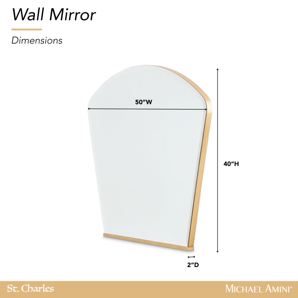 St. Charles Wall Mirror, Dove Gray