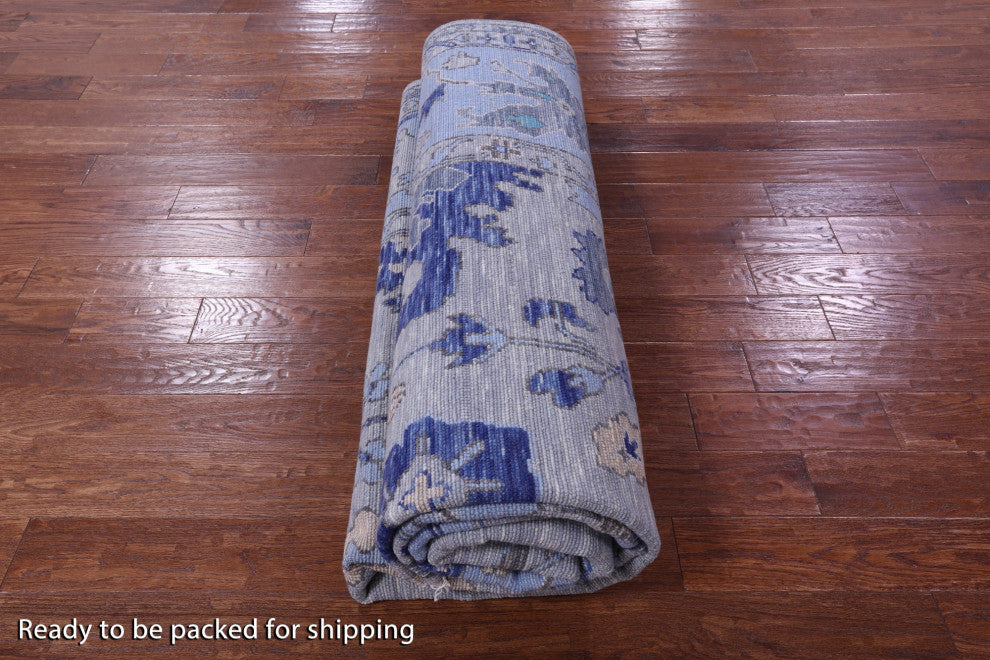 9' 0" X 11' 10" Turkish Oushak Hand-Knotted Wool Rug - Q15841