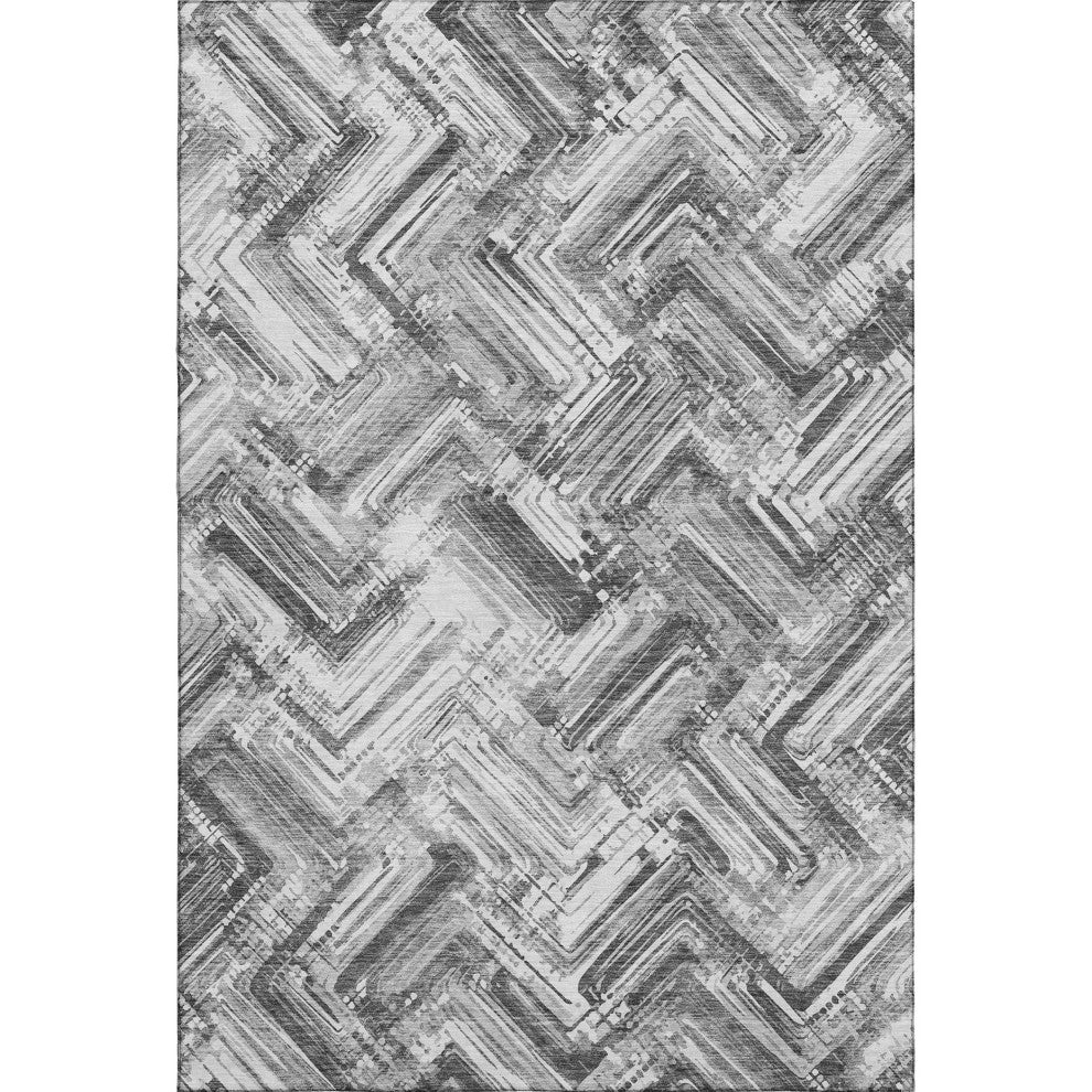 Premium Machine Washable Mayfield AMF630 Gray 9' x 12' Rug