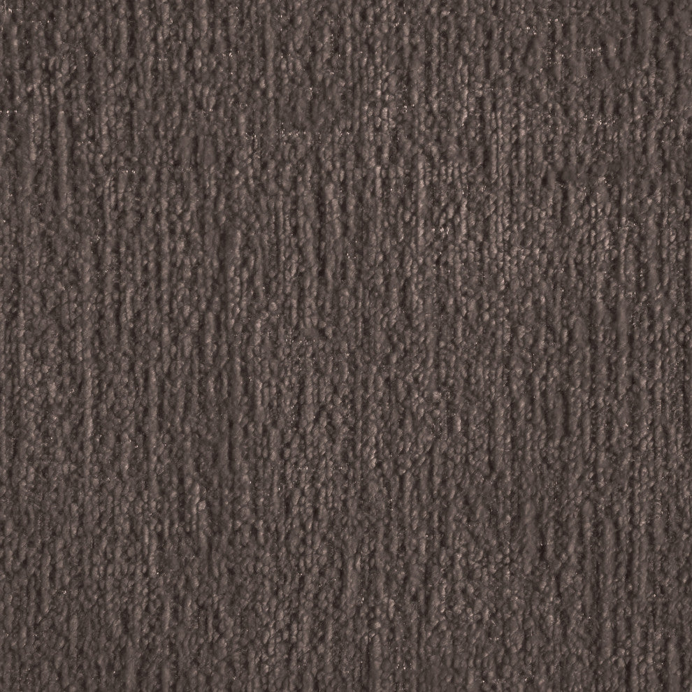 Nimes Upholstered Ottoman, Brown, Velour Fur, Walnut Finish