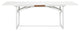 Benzara BM287767 Dining Table Ceramic Surface Crisp White Aluminum Frame