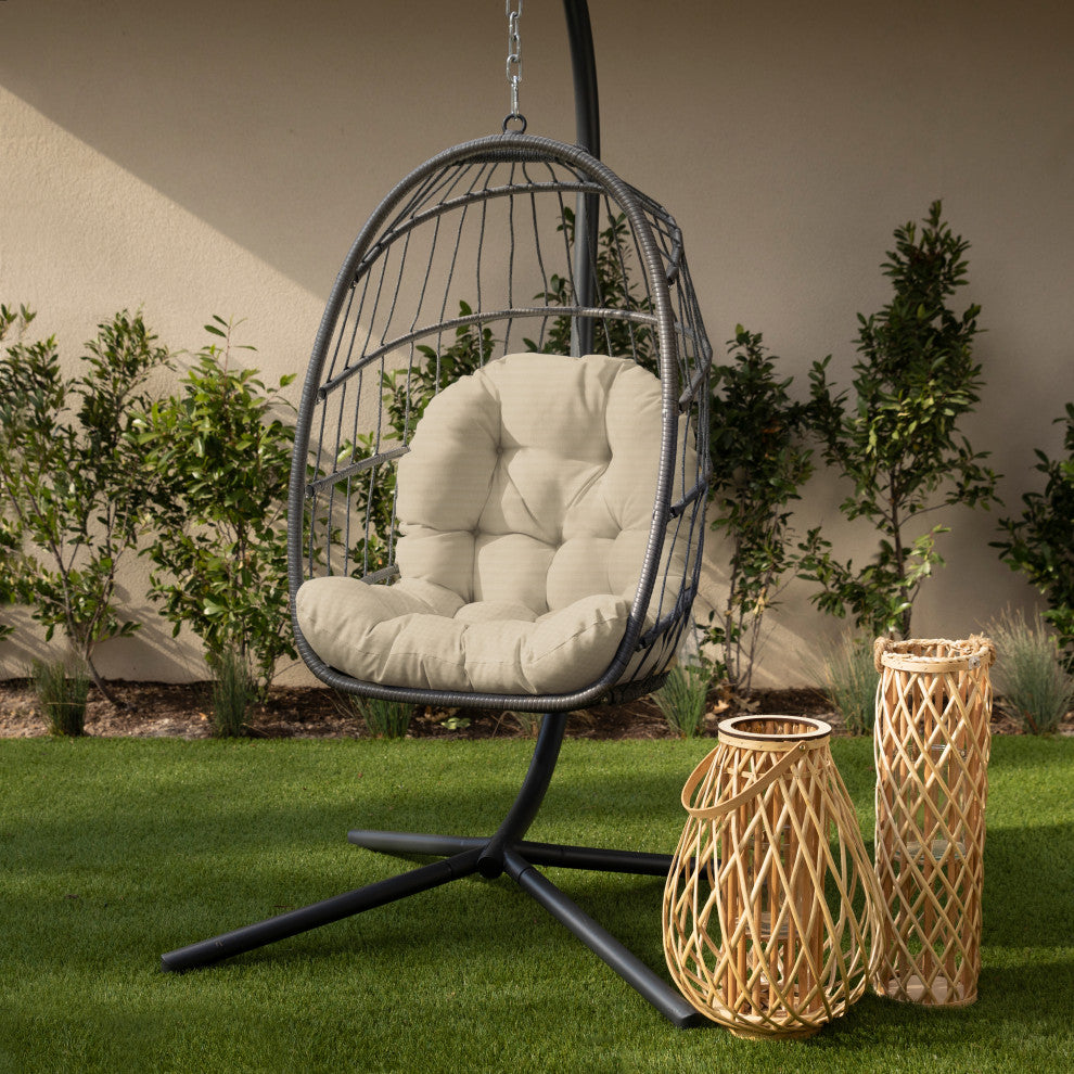 Sunbrella Egg Chair Cushion, Canvas Antique Beige