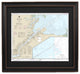 Framed Nautical Chart, Lake Erie, Toledo Harbor, 24x20