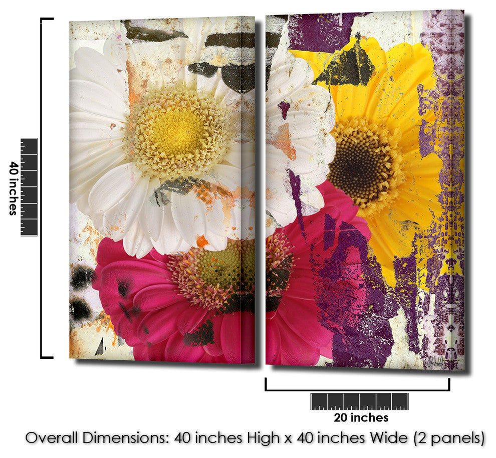 Painted Petals LXXXVI Canvas Art, 2-Piece Set