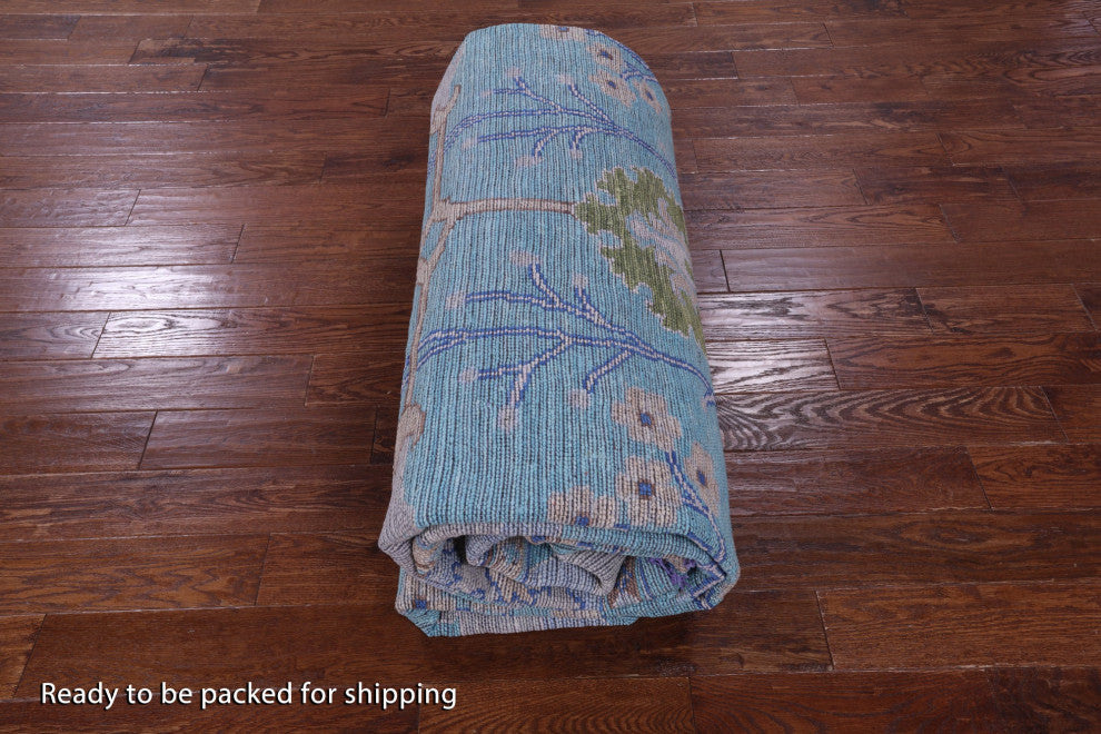 Turkish Oushak Handmade Wool Rug 10' 2" X 14' 1" - Q13562