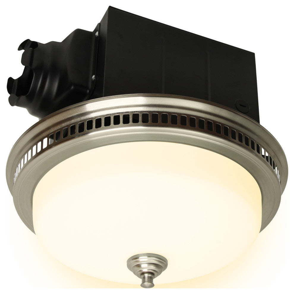 Bathroom Exhaust Fan WithLED Light and Nightlight 110CFM 1.5 Sone Brushed Nickel