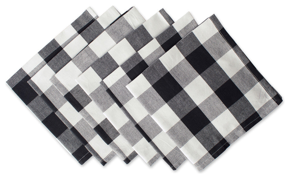 DII Black Buffalo Check Napkin, Set of 6