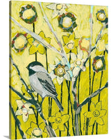 Spring Chickadee Wrapped Canvas Art Print, 16"x20"x1.5"
