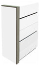 Seville White Modern 5-Drawer Chest