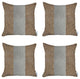 Set of 4 Brown And White Center Pillow Covers