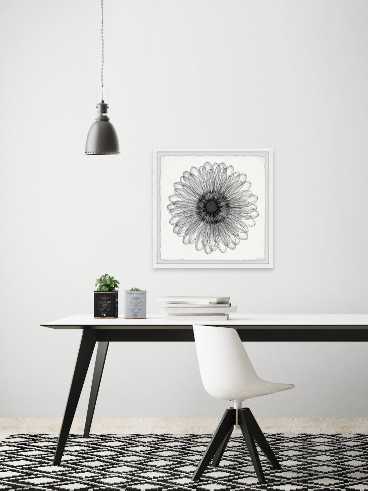 "Elegant Sunflower" Framed Painting Print, 24x24