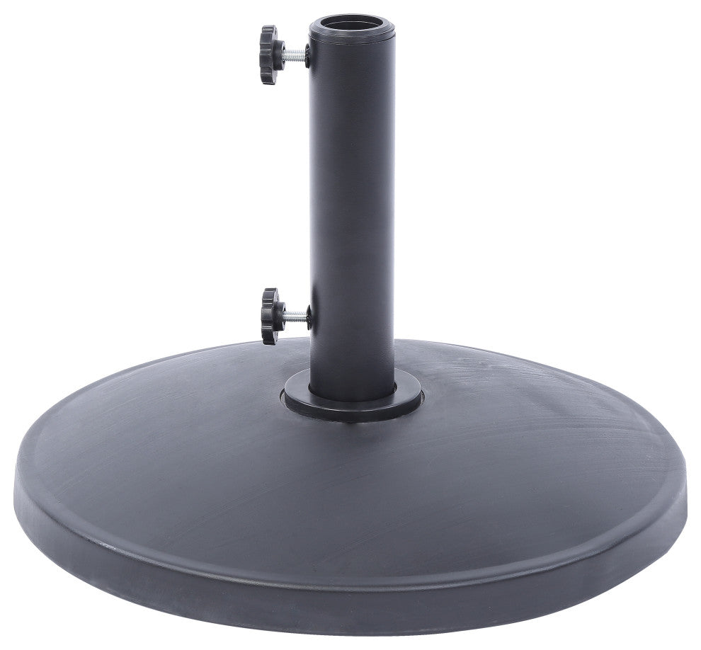 WestinTrends Round Resin Outdoor Patio Market Umbrella Base, Black