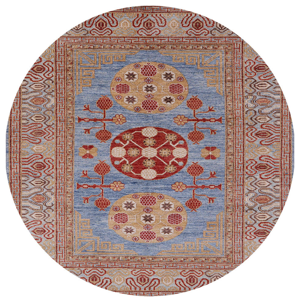 Ahgly Company Indoor Round Mid-Century Modern Area Rugs, 5' Round