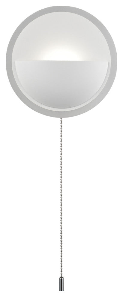Simple Round Acrylic LED Wall Sconce 13W-4000K With Pull Chain Switch