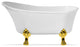 63" Streamline NPT9348GLD-GLD Clawfoot Tub With Internal Drain