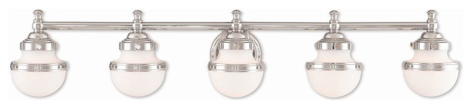 Oldwick 5-Light Bath Vanity, Polished Chrome