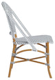 Sofie Outdoor Dining Side Chair - Almond Frame - White with Cappuccino Dots