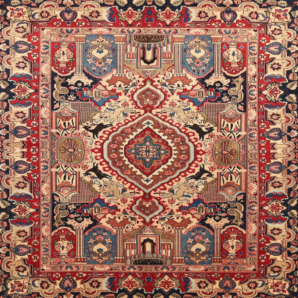 Ahgly Company Indoor Square Traditional Area Rugs, 4' Square