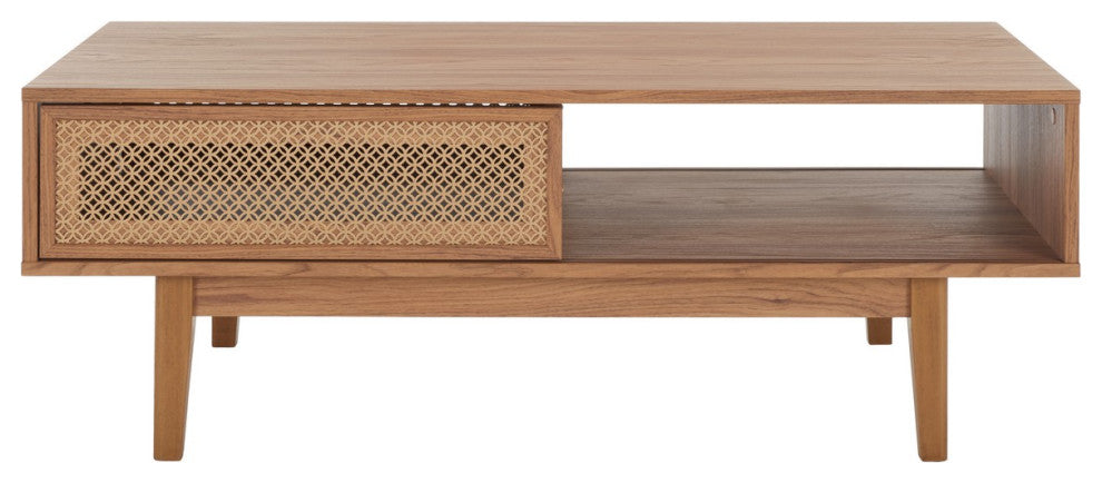 Safavieh Ceu 2 Door Coffee Table, Oak/Gold