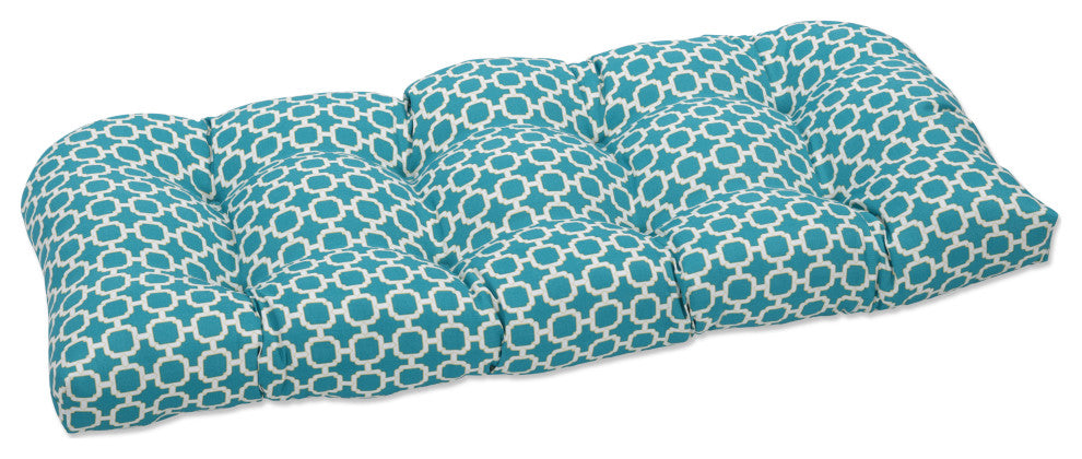 Hockley Wicker Loveseat Cushion, Teal