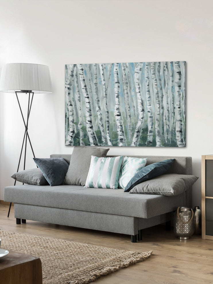 "Skinny Tree Trunks II" Painting Print on Wrapped Canvas, 60"x40"